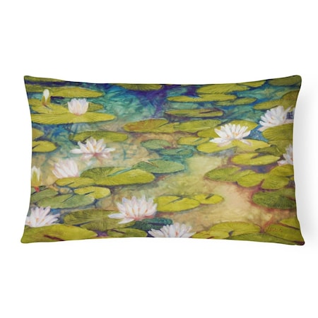 Carolines Treasures FHC1001PW1216 Waterlillies By Ferris Hotard Canvas Fabric Decorative Pillow